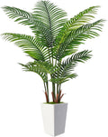 6FT Artificial Palm Tree, Tall Faux Palm Tree Indoor with Fake Plants Tall